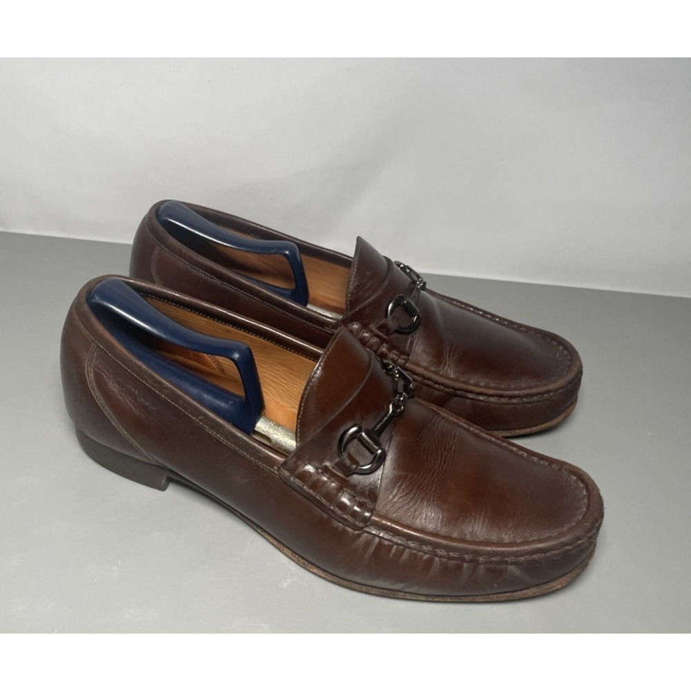 Beckett Simonon Beaumont Loafers Men's‎ Size 10.5 Brown Leather Horsebit Shoes